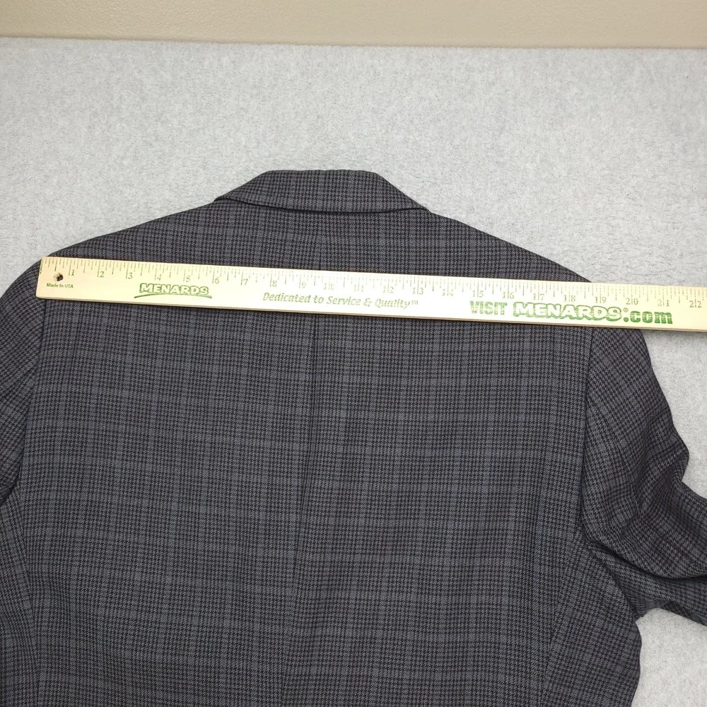 Ralph Lauren Blazer‎ Jacket Men's 42L Gray Blue Glen Check Silk Wool Blend